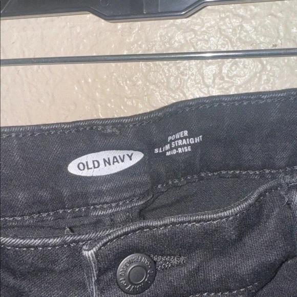 Old Navy Black Jeans Bundle 2 Pairs Women’s 14 Long Mid Rise Rockstar & Straight - Picture 6 of 9